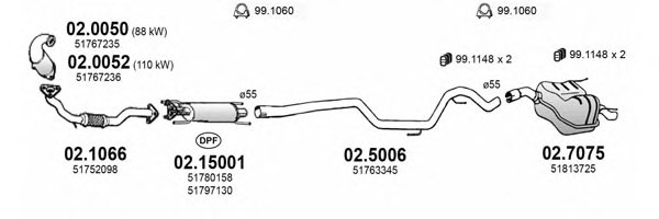 ASSO ART3146 Exhaust System